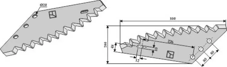 Futtermischwagenmesser